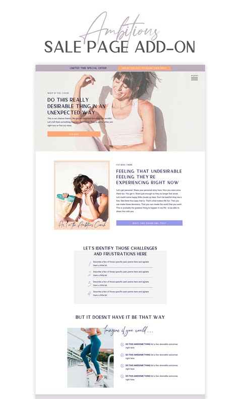 Showit Sales Page Template